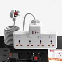 Multiprise avec protection contre les surtensions, rallonge électrique universelle avec ports USB