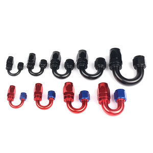 AN4 AN6 AN8 AN10 AN12AN16ストレート45度90度180度アルミニウムスイベルホースエンドANゴムホース用継手 - Product Image 5