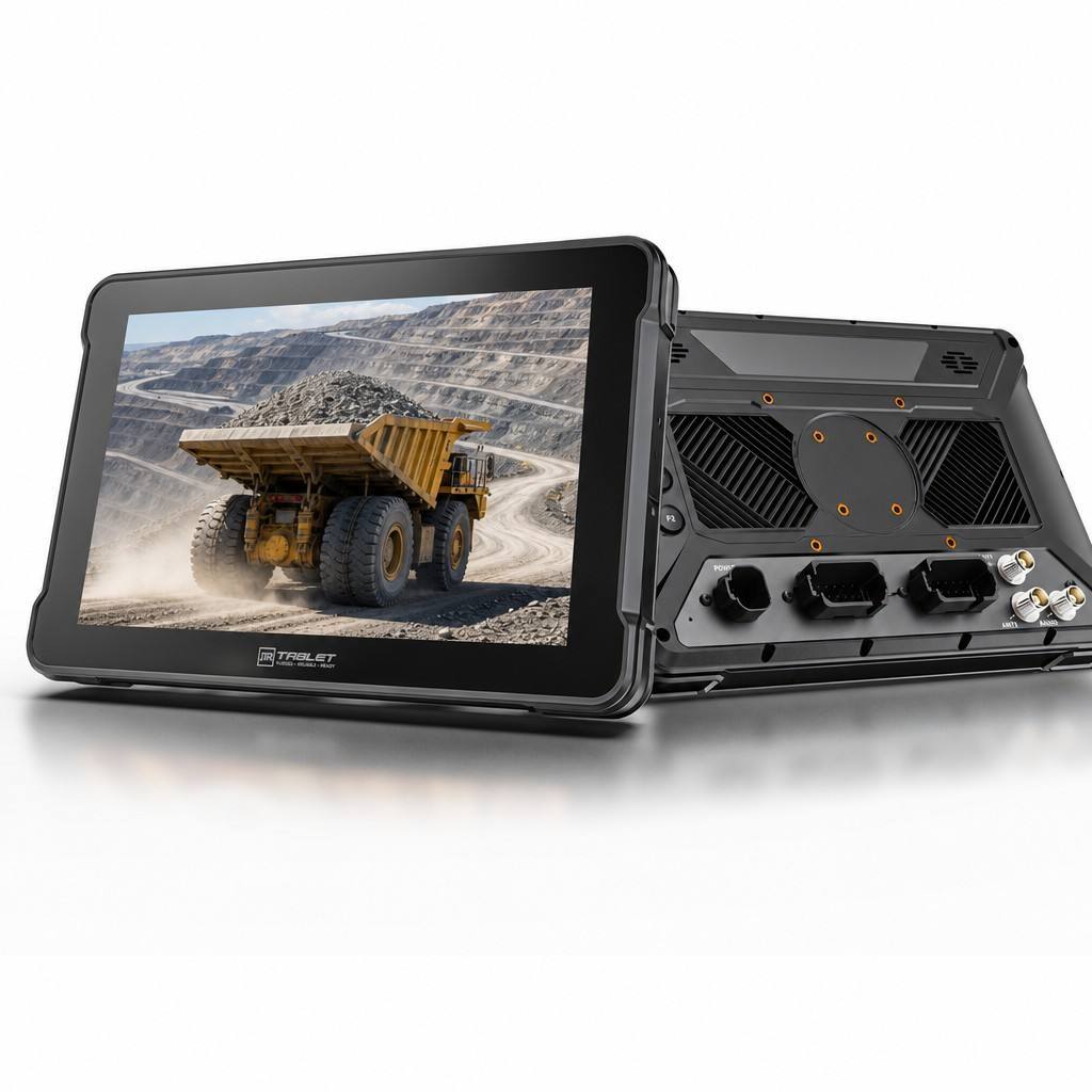 10.1" Dustproof and Shockproof Industrial In-vehicle <strong>Tablet</strong> Android 13 OS <strong>with</strong> RTK 4G GPS CANBus AHD <strong>Inputs</strong> for Mining Truck