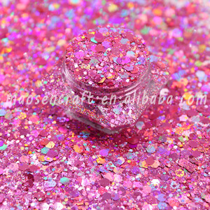 Nuovo Disegno Resistente Ai Solventi Poliestere Olografica In <span class=keywords><strong>Oro</strong></span> Rosa Chunky <span class=keywords><strong>Glitter</strong></span> Per La Nail Resina Tumbler - Product Image 2