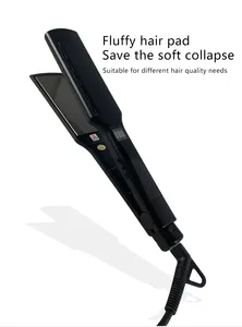 2023 में 1.75 2 में विस्तृत फ्लैट लोहे बाल Straightener, ऑटो बंद तत्काल गर्मी 200C 480F 3D अस्थायी टाइटेनियम बाल सैलून उपकरण