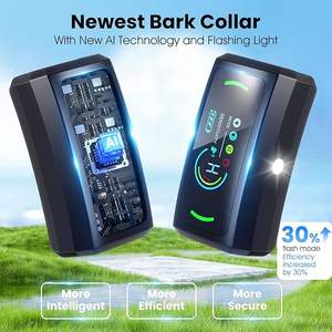 <span class=keywords><strong>Collar</strong></span> de choque recargable para perros, 8 modos de seguridad, pitido, vibración estática, IP67, impermeable, <span class=keywords><strong>collar</strong></span> de entrenamiento humano con linterna para perros - Product Image 4