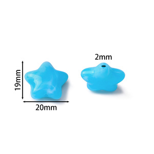 ลูกปัดอะคริลิคสีลูกกวาดรูปดาวขนาด 12 มม. สำหรับทำเครื่องประดับ DIY - Product Image 2
