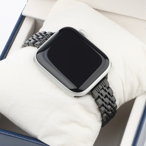 Bracelet de montre iWatch 40mm 44mm 45mm élégant à 7 maillons, boucle déployante, design taille fine, en acier inoxydable, pour femme - Product Image 4