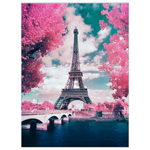 40*50cm 5d Diy Full Round Drill Wholesale Diamond Painting Tour Eiffel Cross Stitch Embroidery Kits Art Decorations For Home - Product Image 1