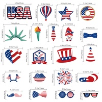 Accessoires photo pour fête de la Fête de l'Indépendance des États-Unis : Chapeau étoilé et rayé personnalisable, vente en gros