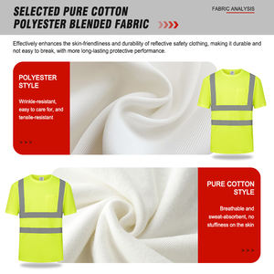 Camisetas <span class=keywords><strong>Polo</strong></span> de Alta Visibilidad con Logotipo Personalizado, Ropa de Trabajo de Secado Rápido en Tela de Poliéster con Cierre de Botones, Mangas Cortas, Ropa de Seguridad Reflectante - Product Image 6