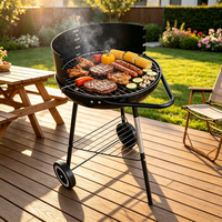 Barbecue extérieur moderne en acier inoxydable thermolaqué de haute qualité avec logo personnalisé, fonction fumoir à commande à distance facile à utiliser