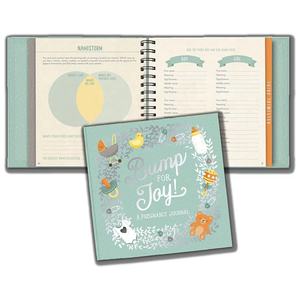 Journal de grossesse Myway, magnifiquement illustré, carnet relié, album pour bébé, livre de souvenirs avec pochettes de rangement, cadeau idéal - Product Image 1