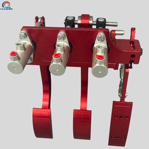 Nouvelle boîte à pédales de course suspendue à 3 pédales en aluminium anodisé rouge, légère et durable, pour voitures de piste, de dragster et de drift, course automobile/OEM - Product Image 4