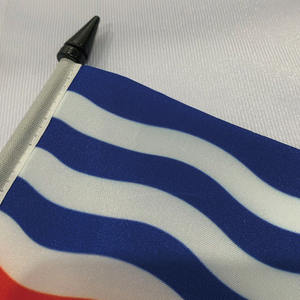 Высококачественные настольные флаги всех стран с индивидуальным логотипом, 8x5 дюймов, полиэстер, с черным пластиковым основанием-шестом - Product Image 3