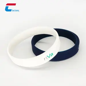 Hot social media share slim NFC band NTAG 213 google Review nfc bracelet contactless RFID wristband