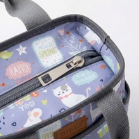 Tas Tote Ukuran Sedang Bahan Komposit Lembut Multi Kantong Lapisan TC Ukuran Kustom untuk Aktivitas Santai, Perjalanan, Belanja, dan Penggunaan Sebagai Tas Tangan