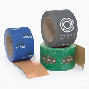 Ruban <span class=keywords><strong>adhésif</strong></span> en papier kraft imprimé CMJN de qualité supérieure avec boîte en <span class=keywords><strong>carton</strong></span> ondulé et sacs en papier pour un déballage ultime en magasin - Product Image 1