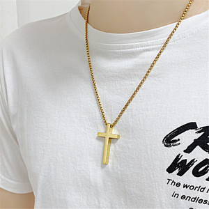 Collar con Colgante <span class=keywords><strong>de</strong></span> <span class=keywords><strong>Cruz</strong></span> Negra <span class=keywords><strong>de</strong></span> Acero Inoxidable para <span class=keywords><strong>Hombre</strong></span>, Estilo Retro, Minimalista, Punk, Cadena con <span class=keywords><strong>Cruz</strong></span>, Joyería Religiosa para <span class=keywords><strong>Hombre</strong></span> - Product Image 5