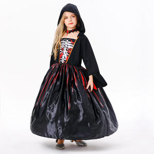 Nuovo Costume da Teschio per Bambine di Halloween Luolan, Travestimento Horror Nero per <span class=keywords><strong>Film</strong></span> e TV, <span class=keywords><strong>Fantasia</strong></span> Europea e Americana - Product Image 5