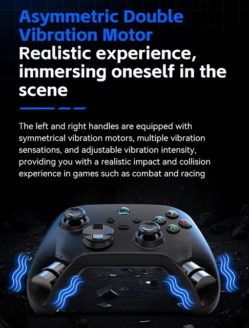 G6 Wireless Game Controller Dual Hall Vibration Motion Sensing Continuous Fire Switch for for Joystick for Controller