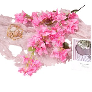 Bouquets de fleurs artificielles de bougainvillier en soie et plastique, arrangements floraux pour mariage et décorations de salon - Product Image 5