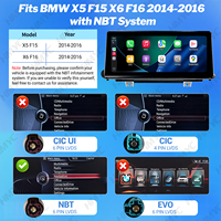 Écran tactile multimédia Linux 10,25 pouces pour BMW X5 F15 X6 F16 2014-2016 avec système NBT, CarPlay sans fil intégré et Android Auto
