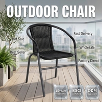 Chaise de jardin moderne en métal, portable et durable, pour terrasse et jardin