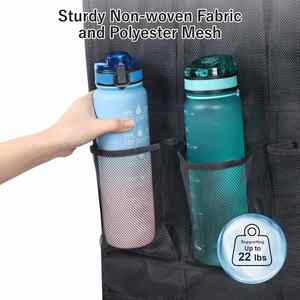 Heavy-Duty 24 Pockets Hanging <b>Shoe</b> Organizer, Non-woven Clear PVC Mesh with Metal <b>Hooks</b>, for Dorm & Bedroom Storage Bag - Product Image 5