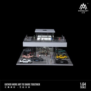 MOREART 1:64 Tienda Estacionamiento Gabinete Modelo Escena Diecast Car Vitrina - Product Image 4