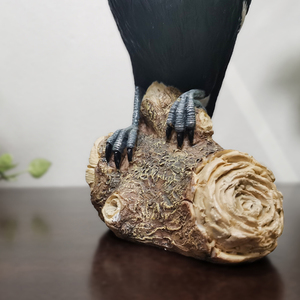 Handgemaakte Vintage Hars Bel Vogel Sculptuur Ekster Beeldje Voor Huis Tuin Decoratie Wildlife Art Kerstcadeau Kunstmatig - Product Image 4