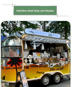 Remolque de Bar Móvil de Cuatro Ruedas, Carrito de Helados, Camión para Bodas, Cafetería, Caravana para Eventos y Fiestas - Product Image 6