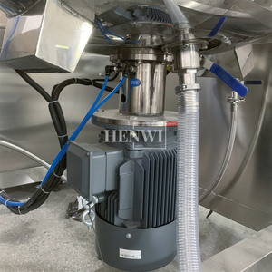Homogénéisateur intégré à levage, à chaleur et froid, pour mélange de matériaux cosmétiques, avec pot d'émulsification sous vide sanitaire - Product Image 5
