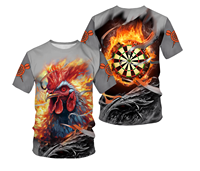 T-shirt 3D imprimé numérique 2025 pour homme et enfant, décontracté, en jersey non tissé, col rond, manches courtes, 180g, respirant, séchage rapide, coupe classique