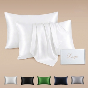Lot de taies d'oreiller de luxe en soie de mûrier 22 Momme avec logo brodé, faible MOQ, vente en gros - Product Image 3
