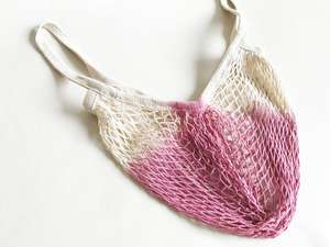 Sac en filet à poignée longue en crochet, style bohème, teinture dégradée, pour la plage - Product Image 2