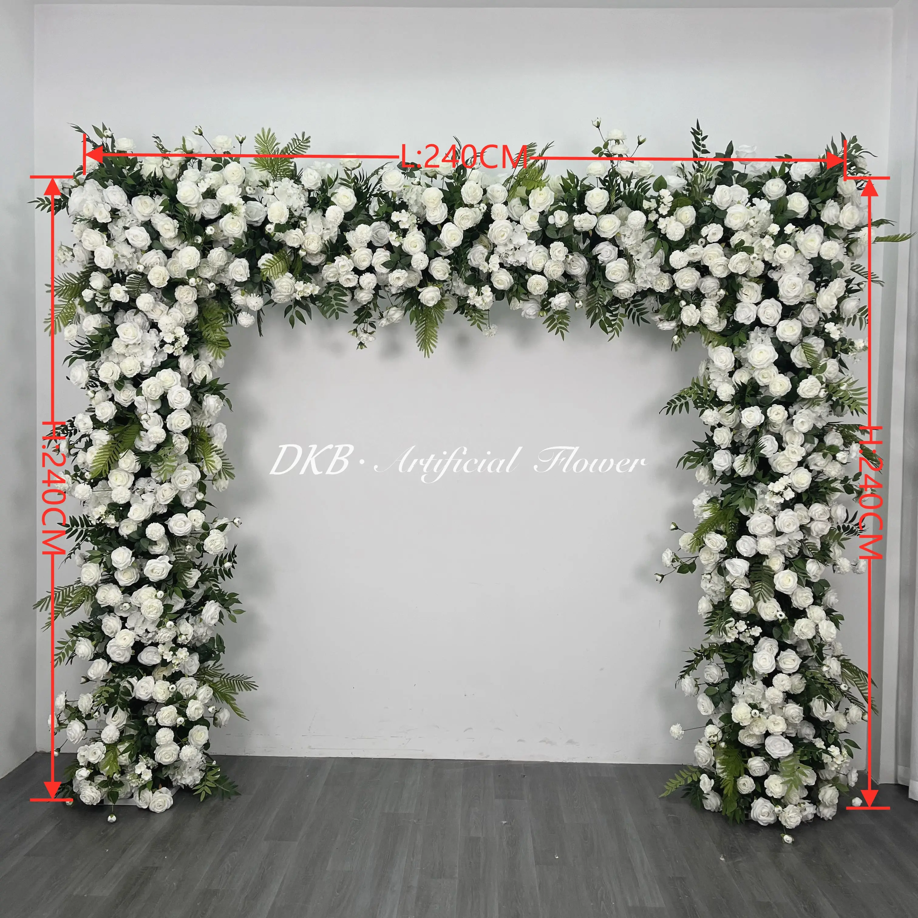 Low prices wholesale new Premium silk wedding flower arch backdrop with flowers wedding flower arch white