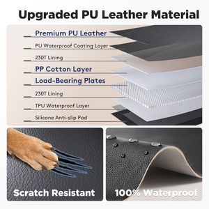 Funda de asiento de coche de PU a prueba de arañazos para mascotas, hamaca impermeable para perros para asientos traseros de coche, ventana Visual de malla, funda de asiento de coche para perros con fondo duro - Product Image 2