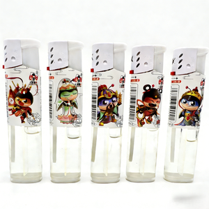 Vente en gros de briquets <span class=keywords><strong>électronique</strong></span>s au butane au design moderne, accessoires de fumeur en plastique pour cigarettes et barbecue - Product Image 3