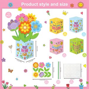 12 Cajas de Papel con Diseño Floral para el Día de la <span class=keywords><strong>Madre</strong></span>, para Mamás y Mujeres Especiales, Fiestas, Cumpleaños, Celebraciones y Reuniones Sociales - Product Image 2