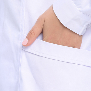 उच्च गुणवत्ता वाले सफेद डॉक्टर ब्लाउज ड्रेस थोक नर्स लैब कोट गुणवत्ता अस्पताल की वर्दी - Product Image 4