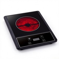 Plaque chauffante électrique en céramique 2000W, haute puissance, cuisinière à induction intelligente avec minuterie, four à chauffage infrarouge 220V