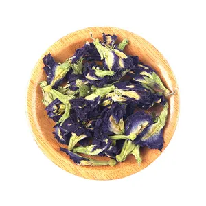 Pure Natural Premium Dried Butterfly Pea Flower for Blue Purple Tea Drinks and Food