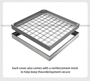 Lõm ngoài trời vô hình nhôm thoát nước bền cửa cống bìa và khung chống ăn mòn <span class=keywords><strong>manhole</strong></span> Bìa - Product Image 3