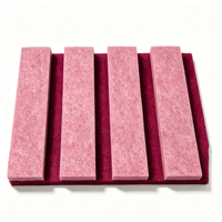 Panneau acoustique Premium Strip 100% fibre de polyester PET NRC 1.0 certifié OEKO-TEX Isolation phonique Multicolore