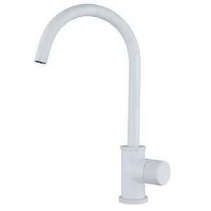 High Quality Single Handle Bathroom Vanity Faucet White Luxury Kitchen Cabinets Faucet For Hotel