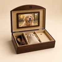 Boîte à souvenirs de mariage personnalisée - Cadre de boîte pour animaux de compagnie gravé sur mesure - Logo couleur personnalisable - Boîte de rangement décorative réutilisable