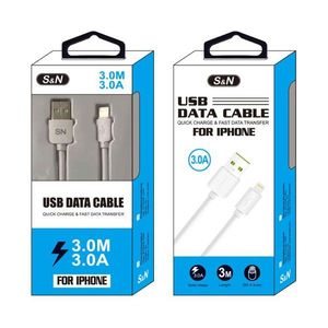 Cable de datos USB S&N de 3.0M y 3.0A con carga rápida para iPhone - Product Image 1