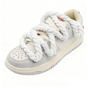 <span class=keywords><strong>Lacci</strong></span> per <span class=keywords><strong>Scarpe</strong></span> Rotondi 10mm Intrecciati a Mano Universali a Tre Fili Corda Tinta Unita Decorazione Intrecciata - Product Image 6