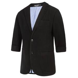 OEM メンズ 七分袖ブレザーコート カジュアル ツーボタン ノッチドラペル スリムフィット 半袖 リネンブレザー メンズ - Product Image 2