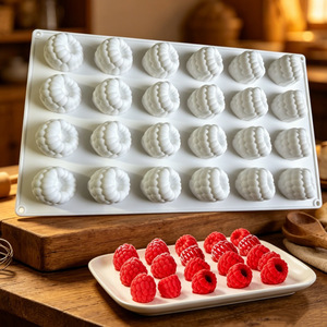 Raspberry Chocolate Cake Mold 24 Cavity Silicone Baking Mold Food Grade For Dessert Pudding Making - Product Image 1