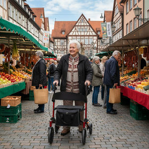 Déambulateur léger en aluminium Relaxsmith pour les utilisateurs à domicile, robuste, hauteur réglable, parfait pour une utilisation active en extérieur - Product Image 6