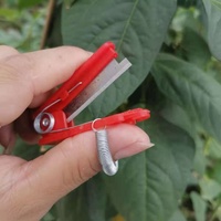 Sécateur de jardin, dispositif de cueillette des fruits, couteau à pouce multifonction, lame à fruits sécurisée, outil de coupe, anneaux de protection des doigts