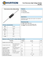 Diode haute tension 2CL2FL 15KV 100mA 100nS, diode HV à récupération rapide, diode redresseuse haute tension, boîtier 4.2 *15 pour applications médicales à rayons X